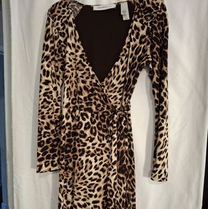 Laundry by Design Cheetah Wrap  Dress in Size 4